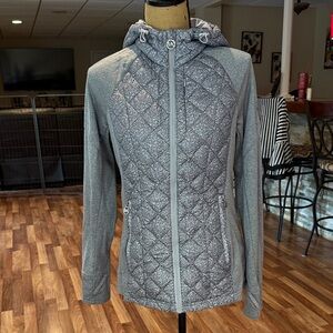 Michael Kors size small lightweight grey jacket with 3 pockets and thumb holes